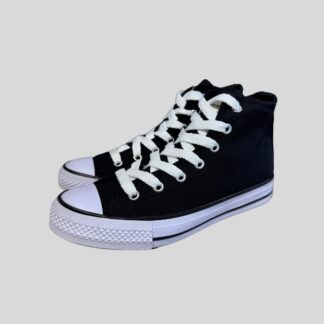 Zapatilla botita clasica lona cordon